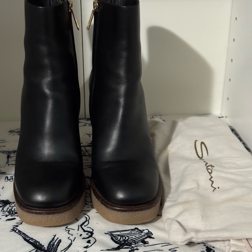 Santoni Black Women's Ankle Boots 6